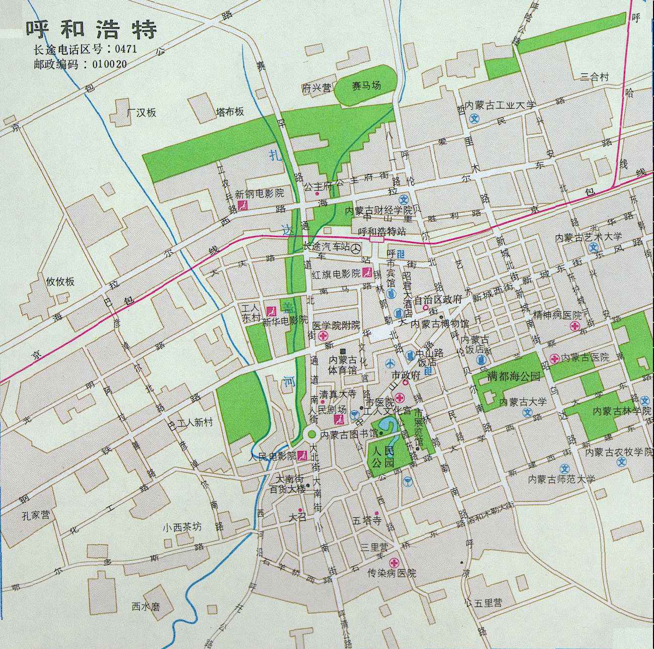 呼市四区划分地图图片