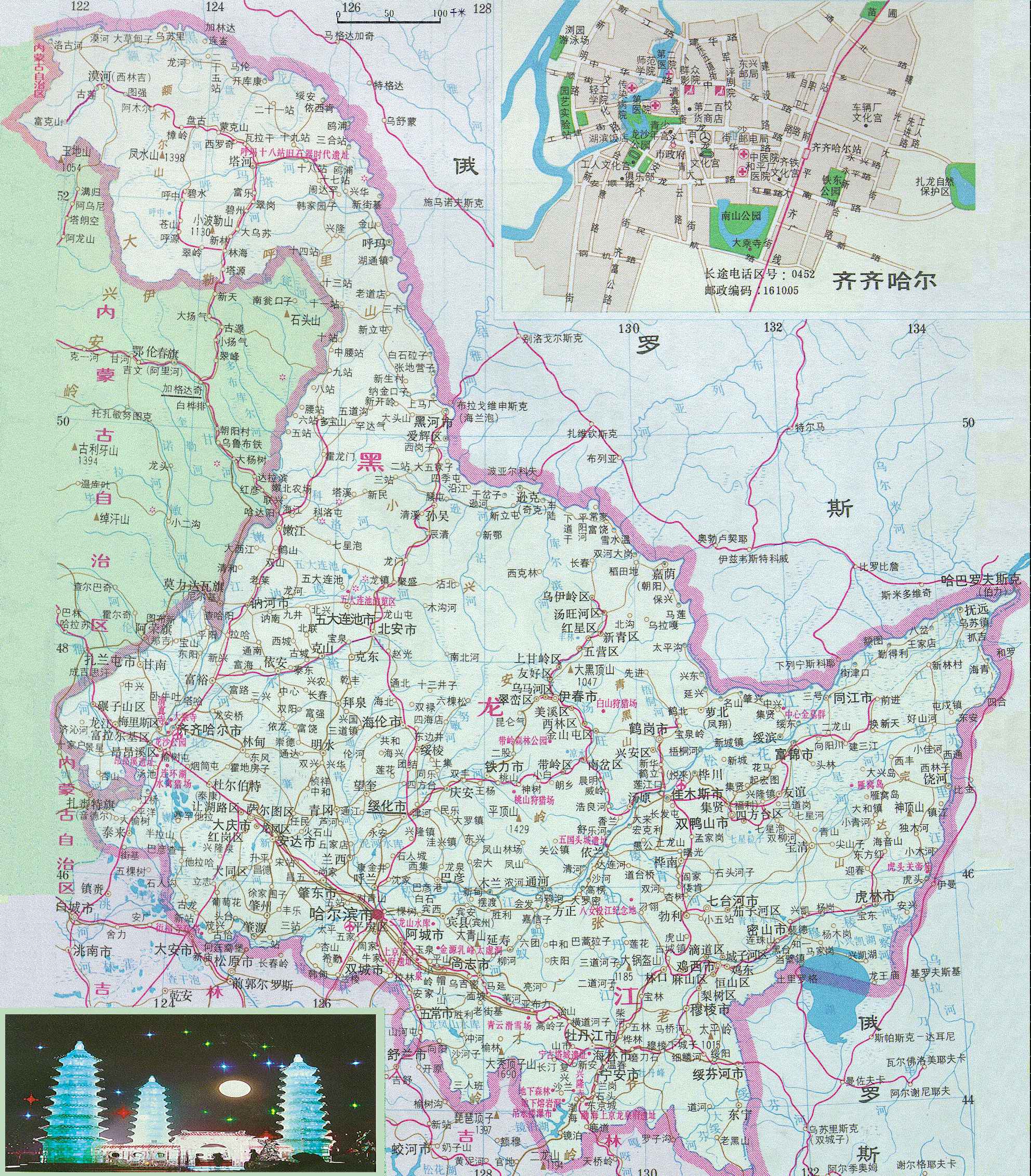 黑龙江旅游地区 (黑龙江旅游地图高清版)