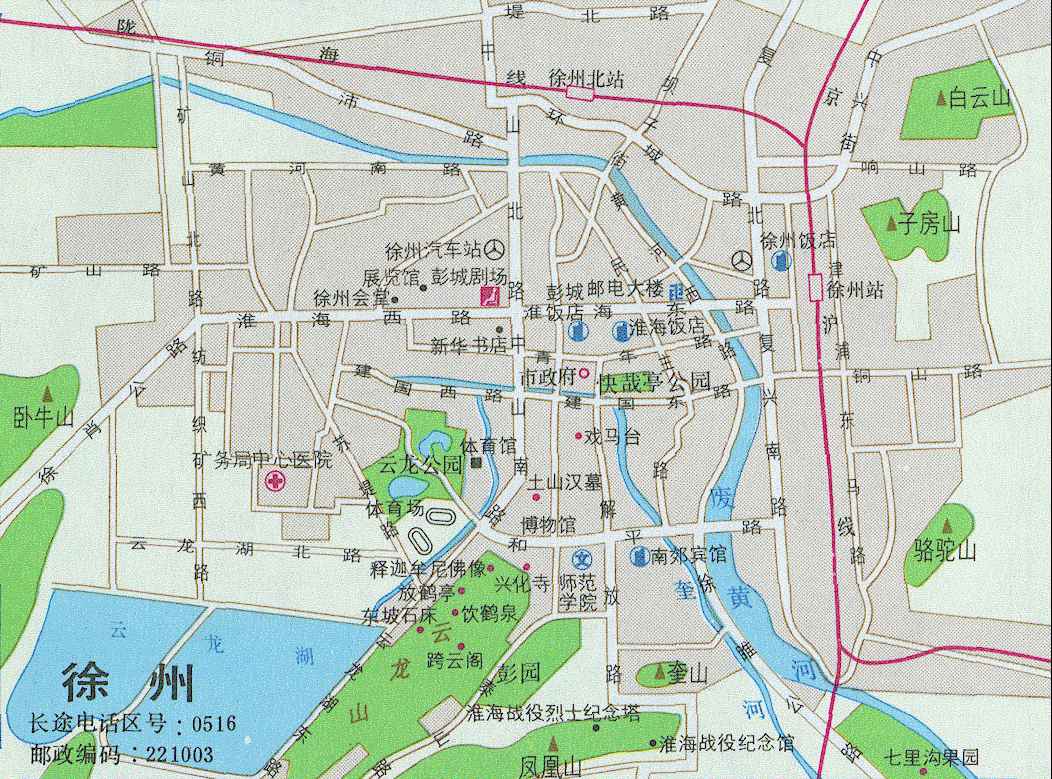 徐州城区地图最新版（高清大图）